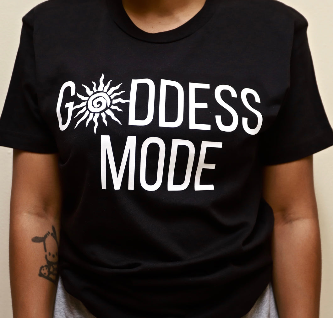 G☀️DDESS MODE Shirt With White Letters